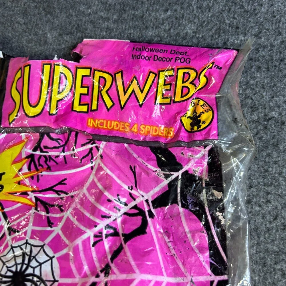Vintage NOS Rubies Spider Web ‎ Halloween Indoor/Outdoor Decoration USA
